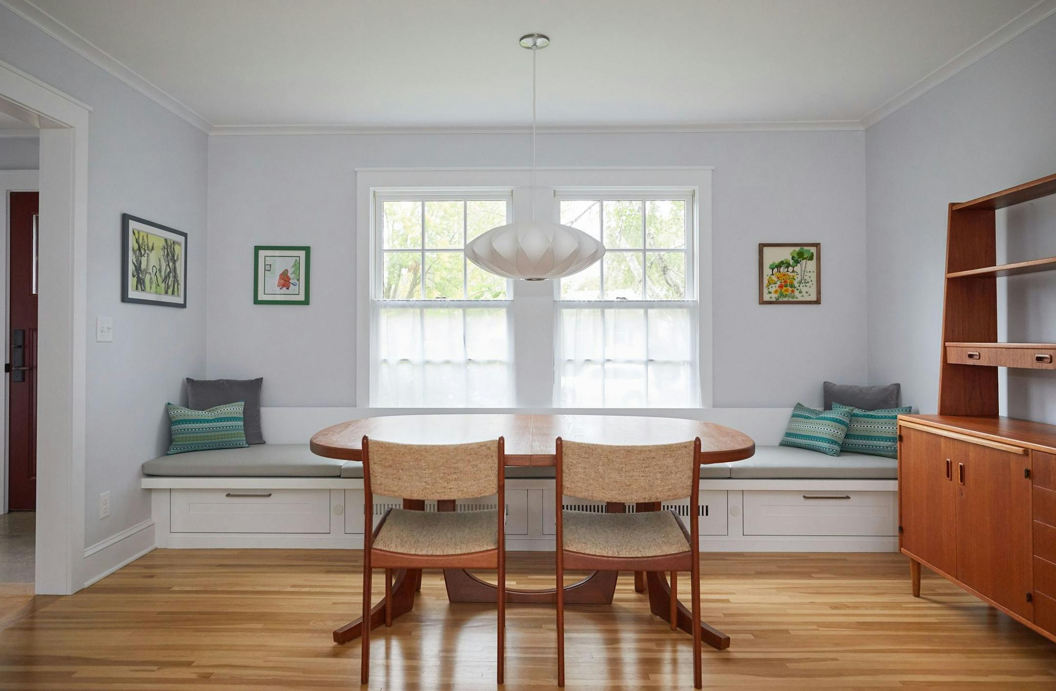 To make room for a mudroom and pantry, the family gave up a formal dining room.