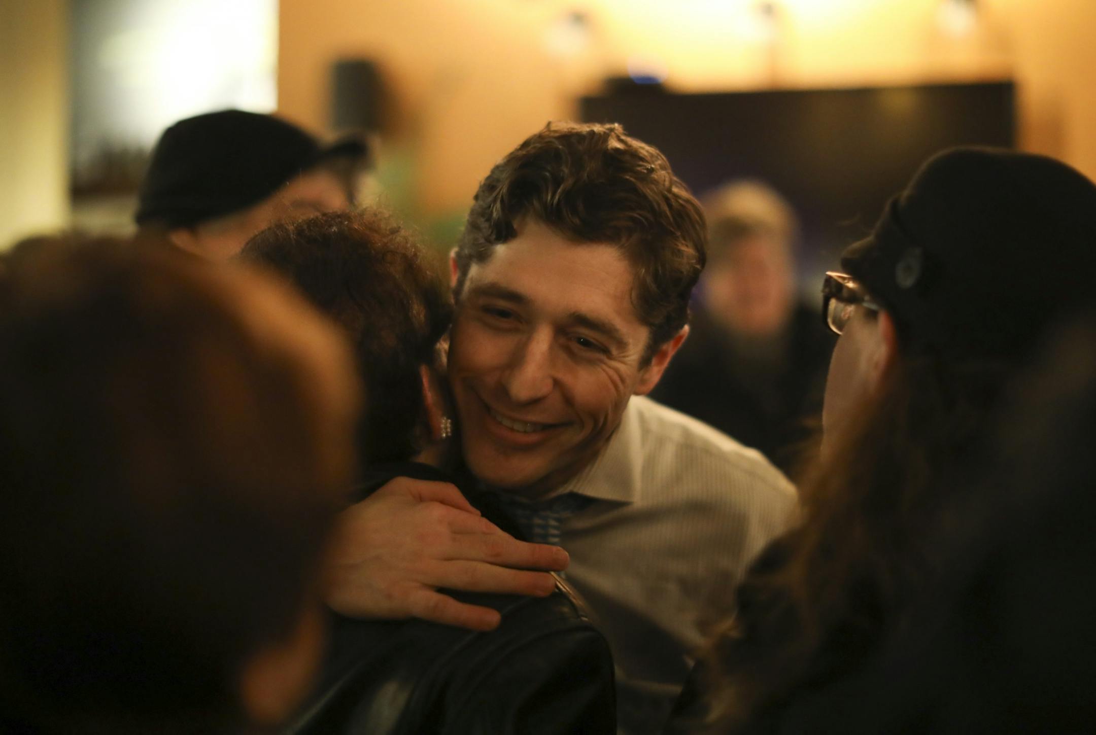 Jacob Frey mingled in a packed Dangerous Man Brewing Co. taproom moments after he announced that he was seeking the job of Mayor of Minneapolis.
