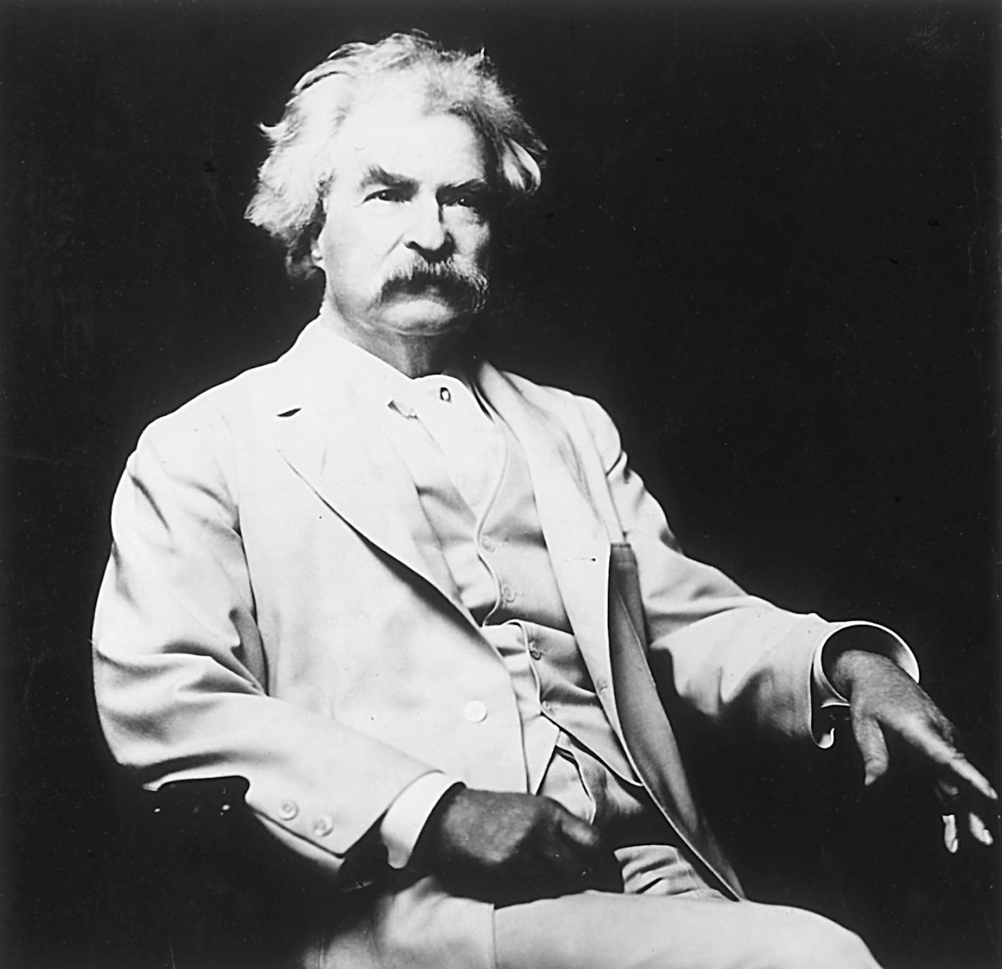 Shown is the famous American writer Samuel L. Clemens, known as Mark Twain.