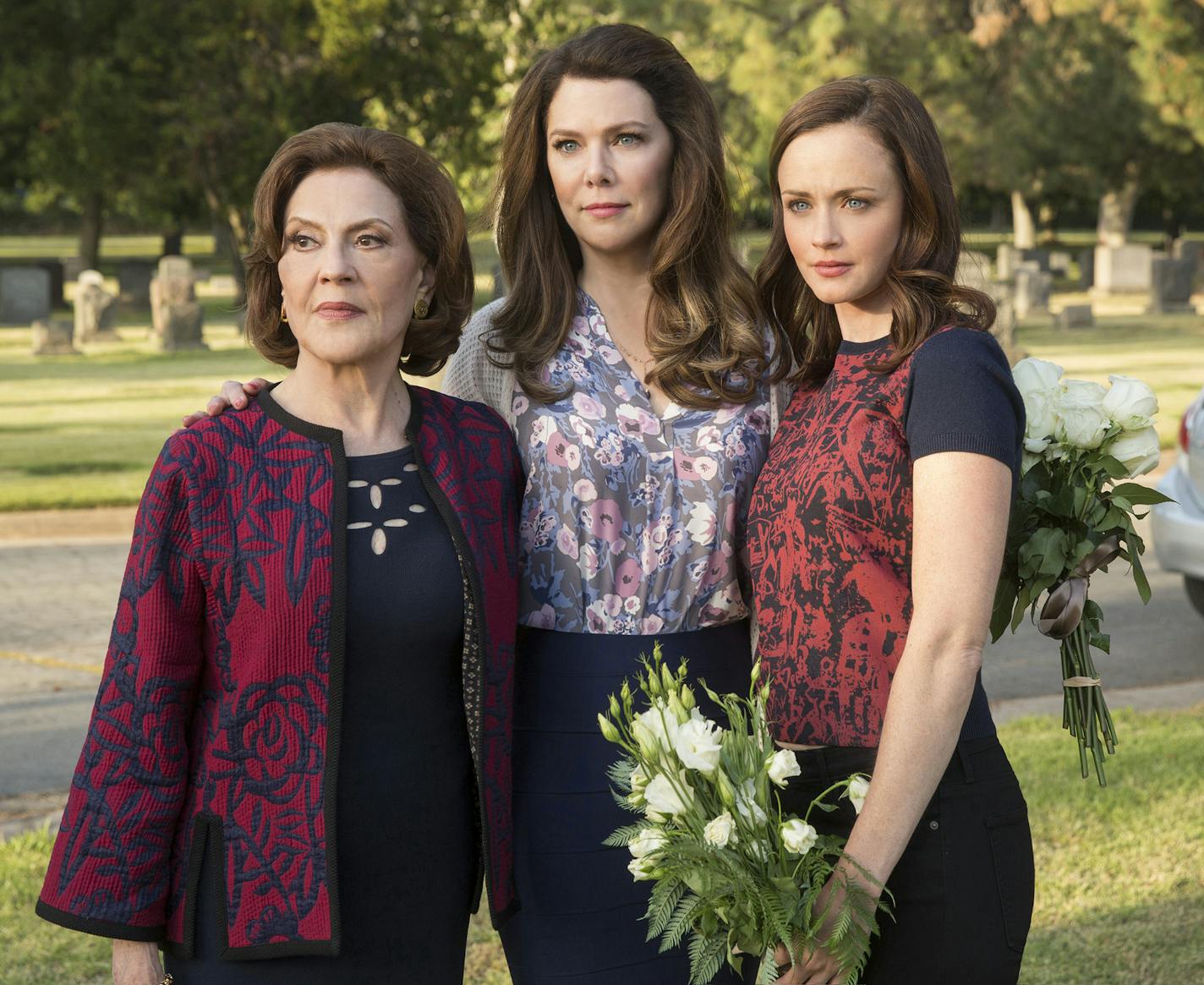 Gilmore Girls: A Year in the Life
Summer
(Left to Right) Kelly Bishop, Lauren Graham, and Alexis Bledel Robert Voets/Netflix