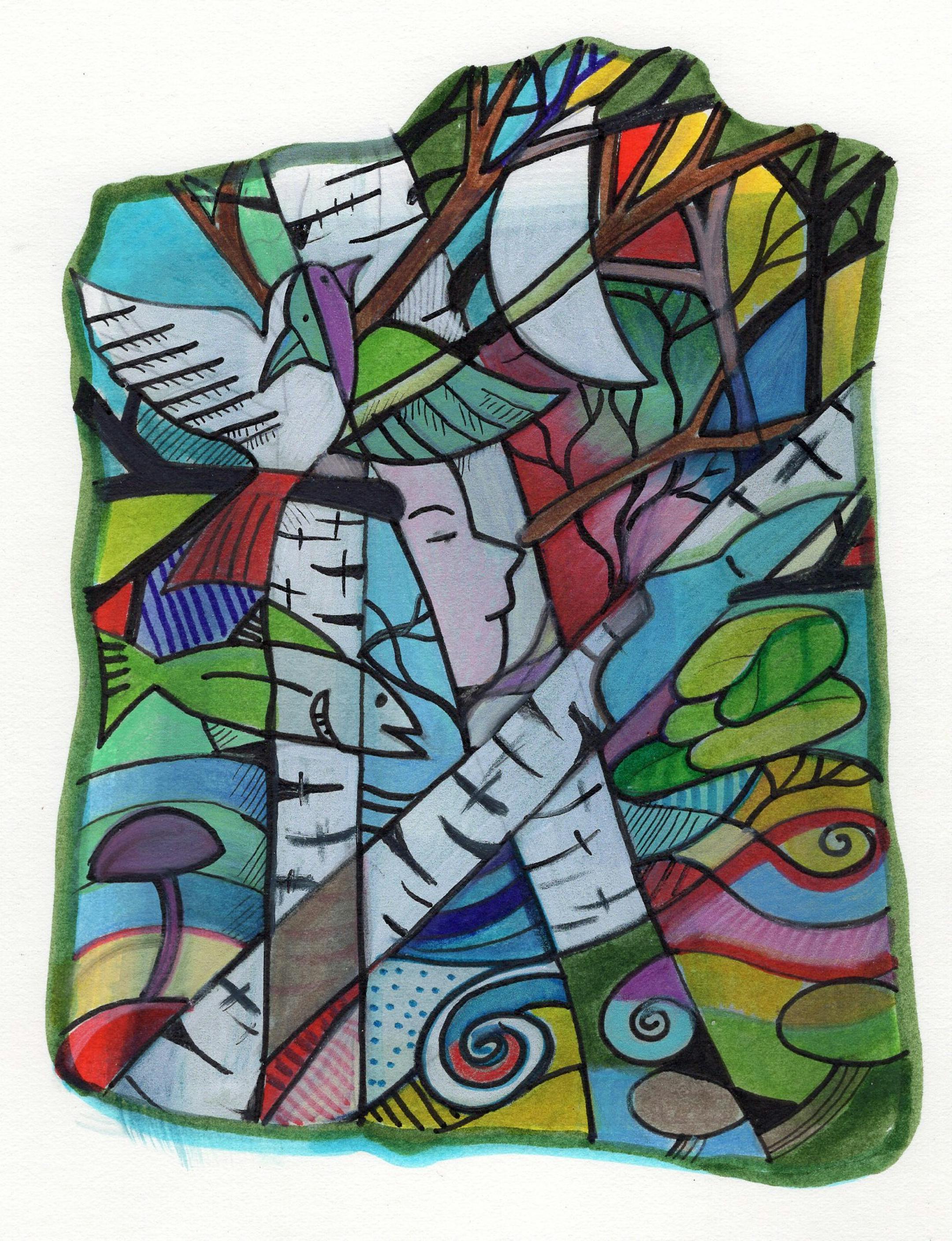 A digital "Doodle a Day" by Nancy Carlson.