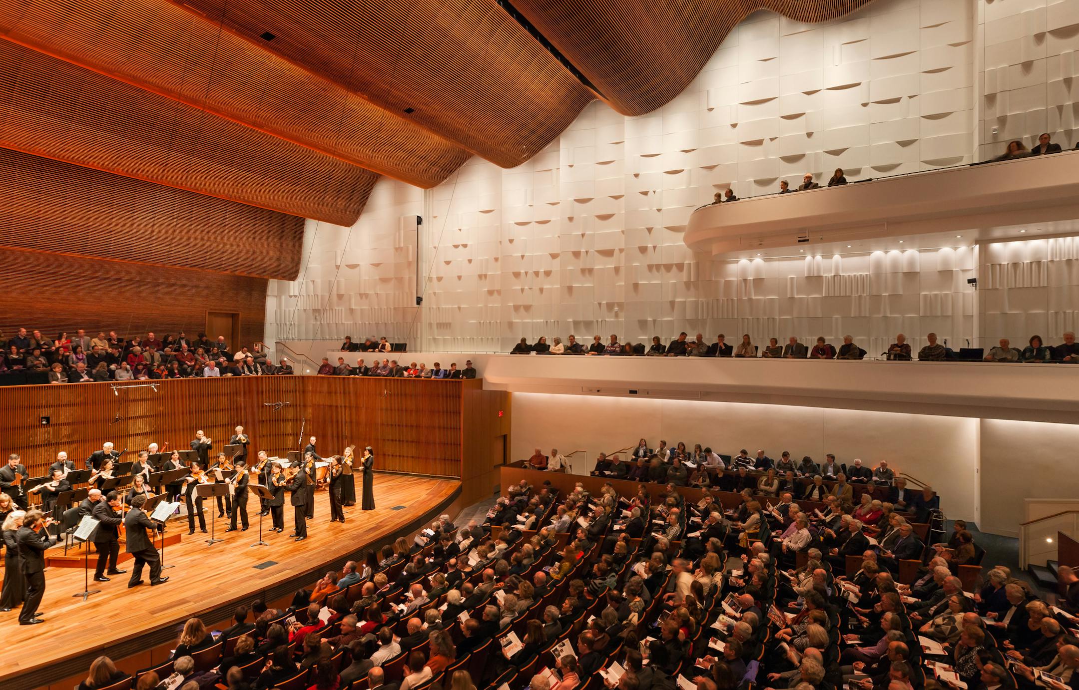 The St. Paul Chamber Orchestra in their new home, the Ordway Concert Hall.