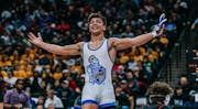 Jed Wester of St. Michael-Albertville finished second twice before he won a wrestling state title.