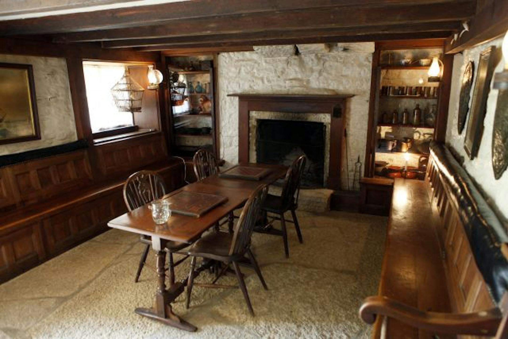 The Kiddleywink Pub is part of the 19th centruy Cornish settlement that makes up the Pendarvis Historic Site in Mineral Point, Wisconsin.