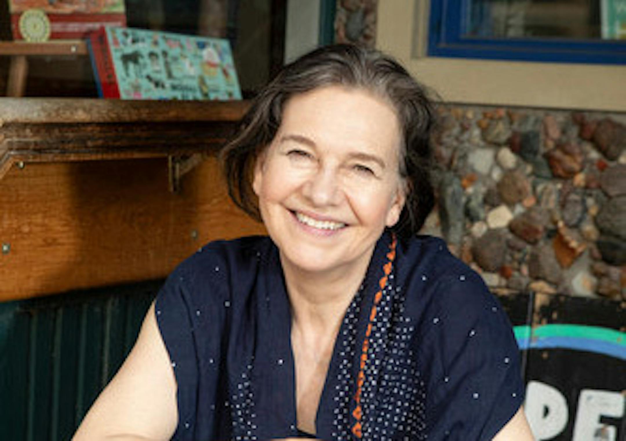 Louise Erdrich in her bookstore.