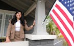 Florida state Rep. Anna Eskamani poses out front of her office Wednesday, March 27, 2024, in Orlando, Fla.