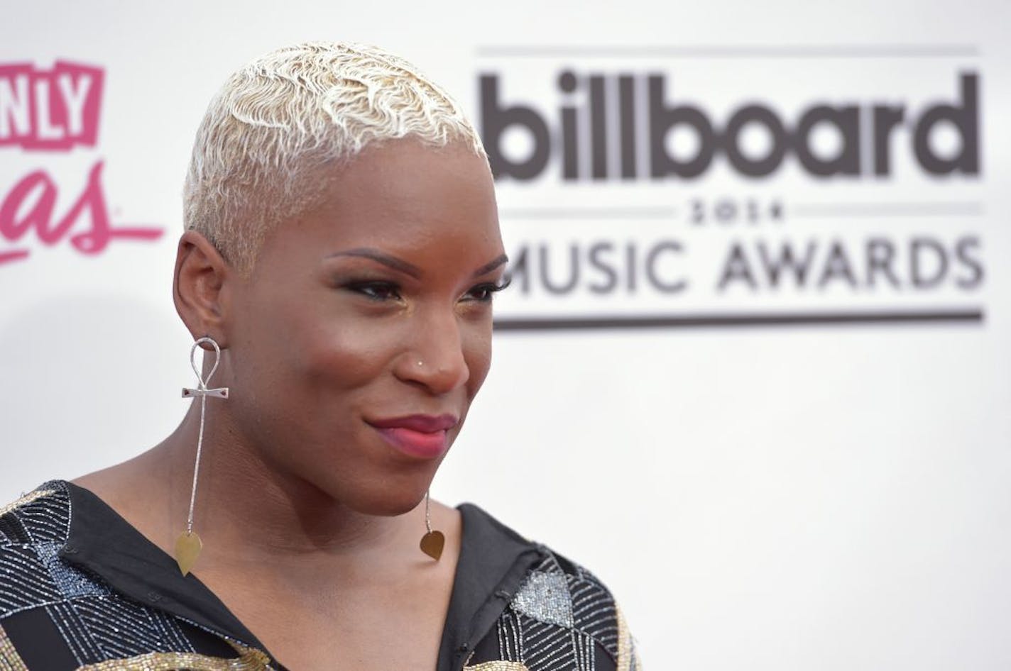 Liv Warfield arrives at the Billboard Music Awards at the MGM Grand Garden Arena on Sunday, May 18, 2014, in Las Vegas.