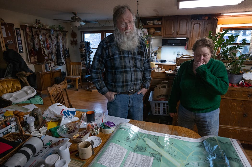 Vance and Bonnie Haugen of Canton, Minn., say their farm's well water nitrate levels have increased steadily over the past 30 years.