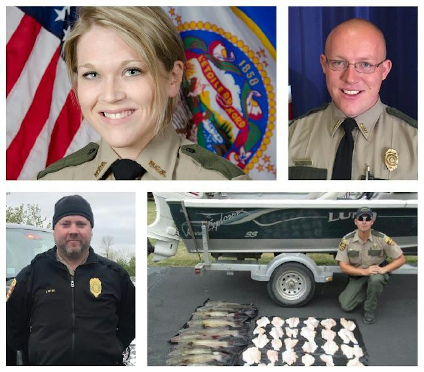 Officers, clockwise from top left: Chelsie (Leuthardt) Grundhauser, Kyle Quittschreiber, Ed Picht and Eugene Wynn.