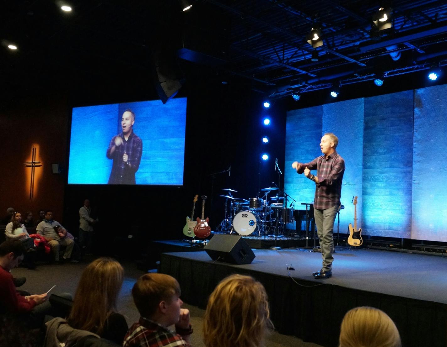 River Valley Church, Apple Valley. Pastor Rob Ketterling, sermon introduction. Photo by Dylan Peers McCoy, Special to the Star Tribune