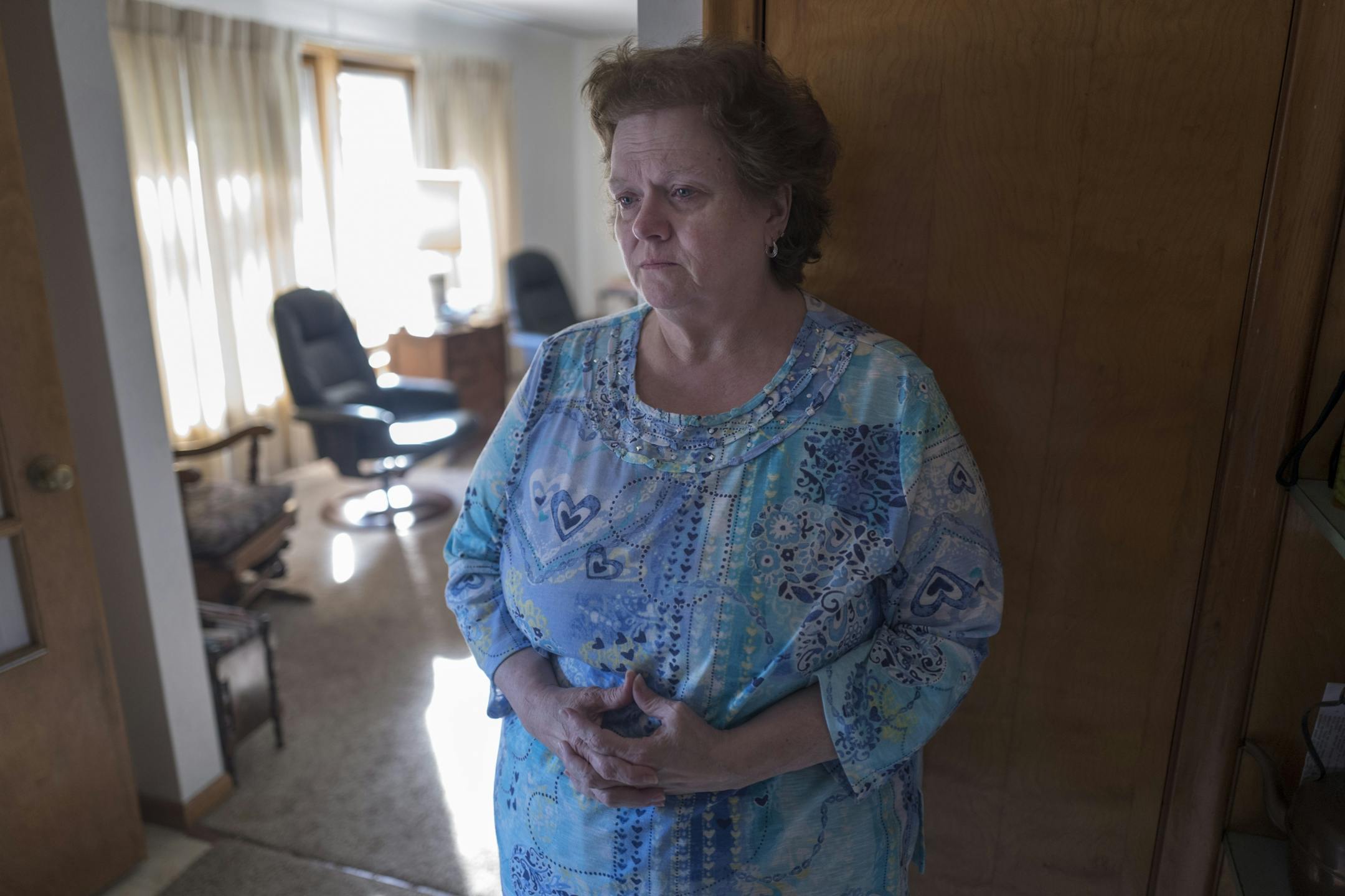 Joan Smrekar talked about the night that she heard two gunshots at the home were where 13-year-old Jayme Closs parents James, and Denise was killed Thursday October 18, 2018 in Barron, Wisconsin.