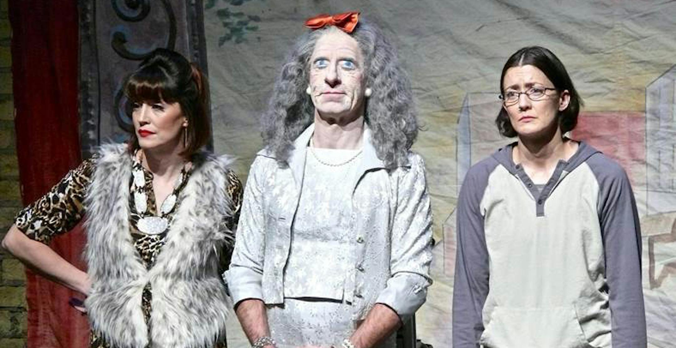 Left to Right - Jennifer Baldwin-Peden, Steve Epp and Christina Baldwin in "Liberty Falls, 54321."
Photo by Dominique Serrand