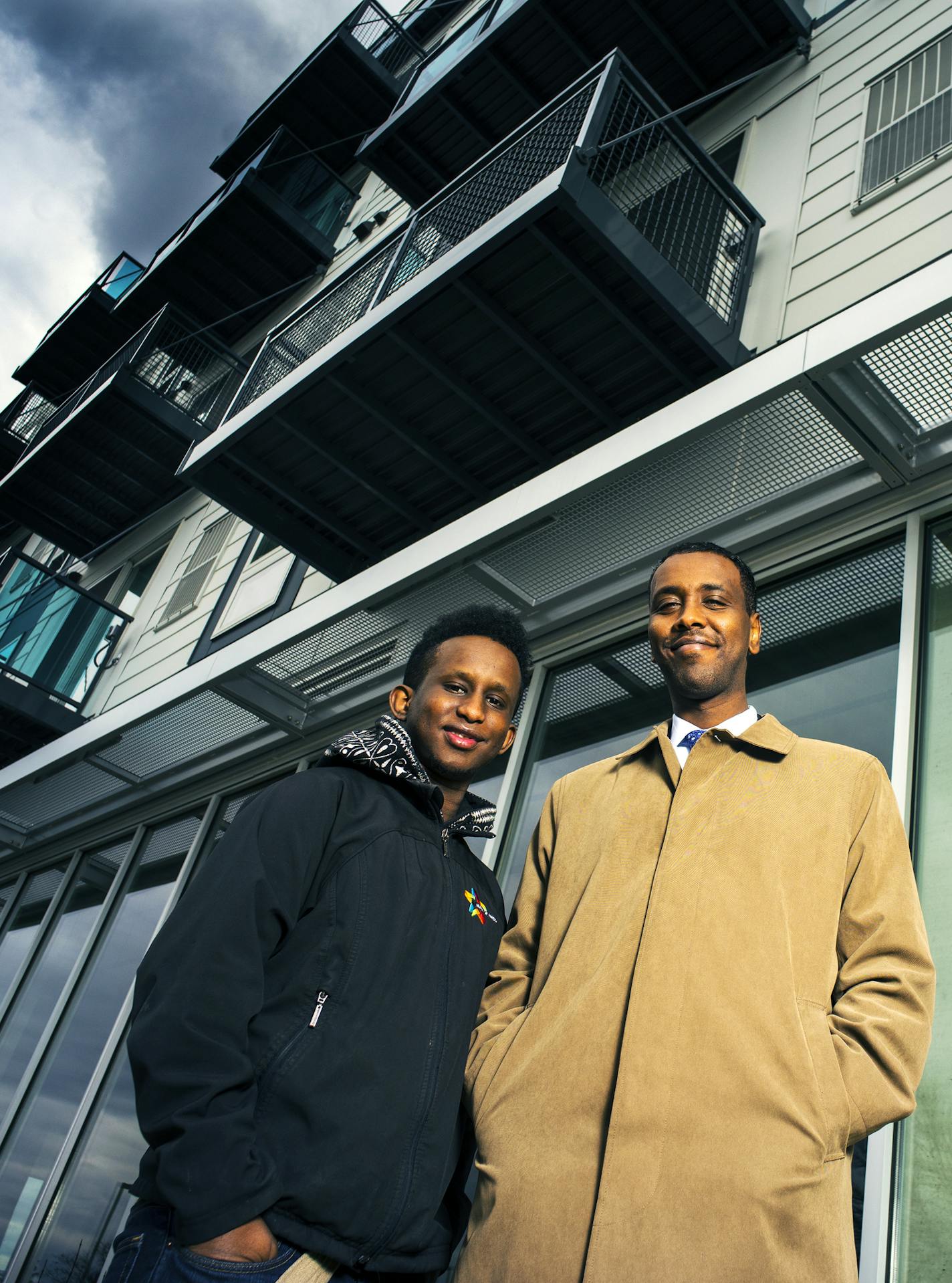 Minneapolis Council Member Abdi Warsame is working on an "Opportunity Hub" in the Cedar-Riverside neighborhood that he would like to be housed here. It would serve as a center for a variety of services, including job training, and the city and county have already committed some funding. Ali Saleh,19, left, who is taking classes to become a law enforcement candidate is a supporter of this program.]Richard Tsong-Taatarii/rtsong-taatarii@startribune.com