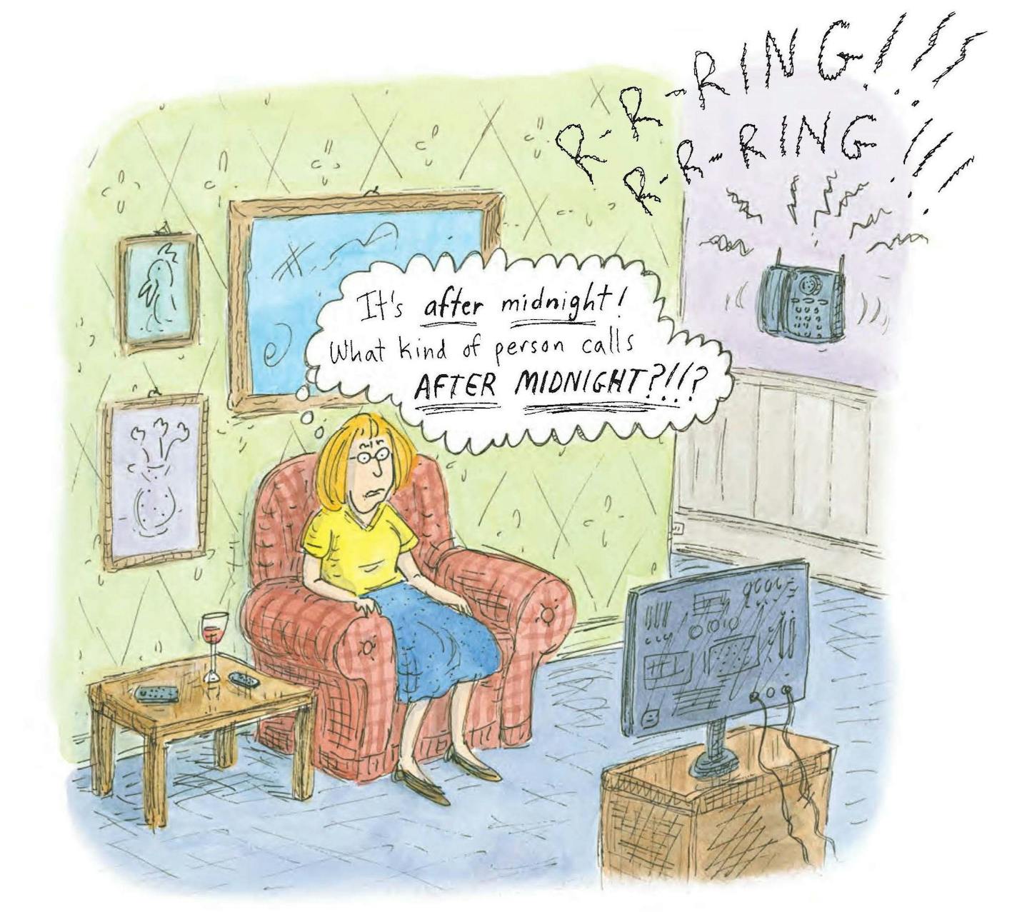 Illustration by Roz Chast from "Can't We Talk About Something More Pleasant?"