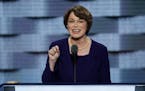 Sen. Amy Klobuchar, D-Minn., speaks during the second day of the Democratic National Convention in Philadelphia , Tuesday, July 26, 2016.