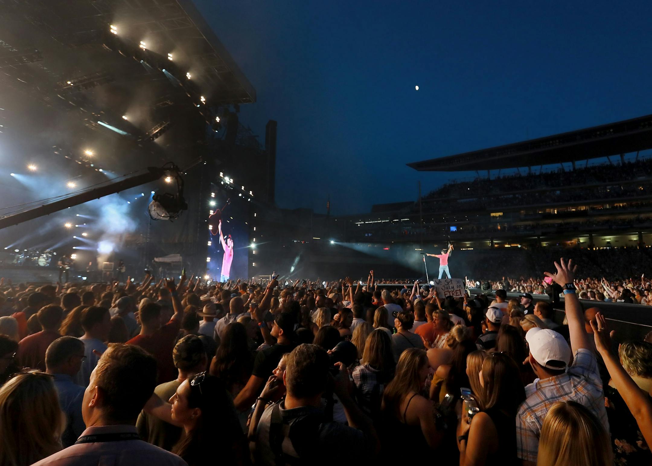 Headliner Luke Bryan performed Saturday, July 21, 2018, at Target Field in Minneapolis, MN.