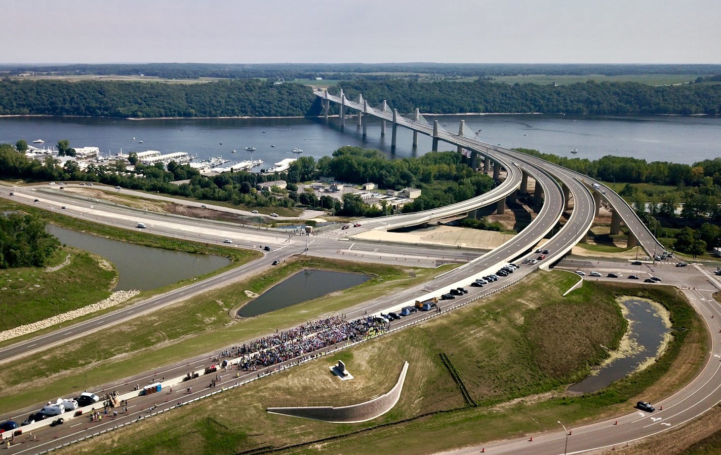 The opening ceremony for the St. Croix Bridge.