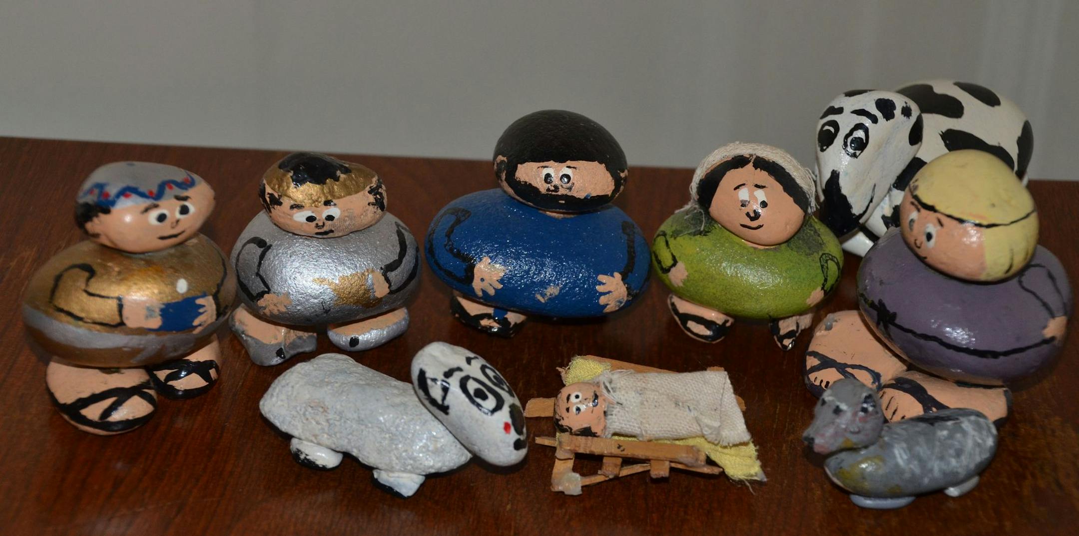 provided photo Kristin Flom's rock nativity scene made by her late brother
