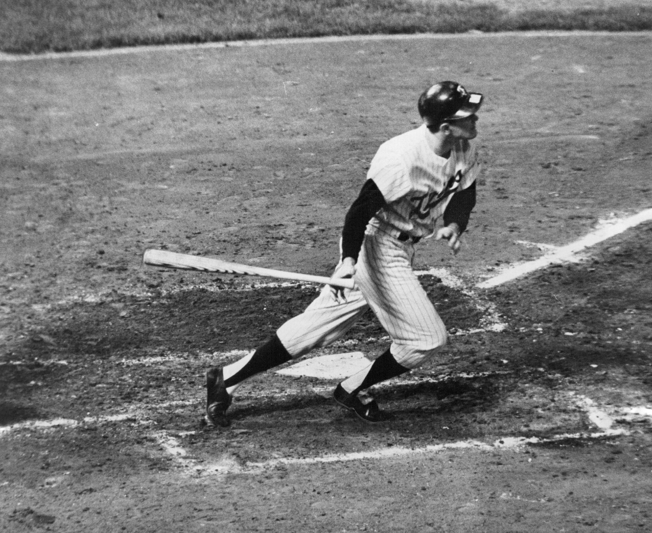 June 14, 1963 Bernie Allen follows Through Homer No. 2 on way to bleachers June 13, 1963 John Croft, Minneapolis Star Tribune