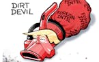 Sack cartoon: Trump's consumption of foreign intel