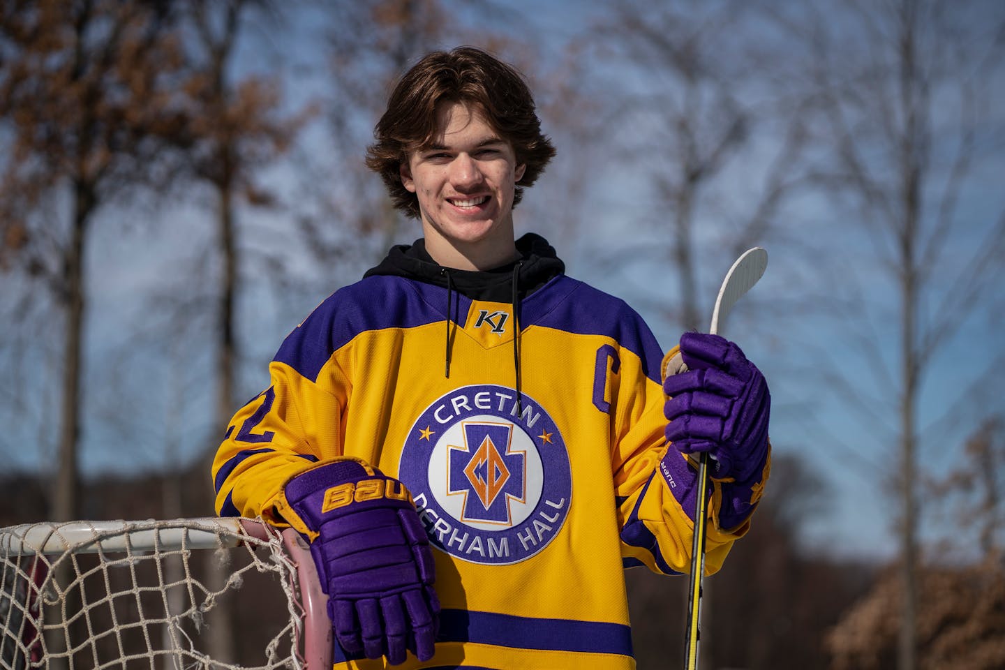 Drew Fisher (Metro Player of the Year), Cretin in Circle Pines, Minn., on Sunday, Feb. 20, 2022.