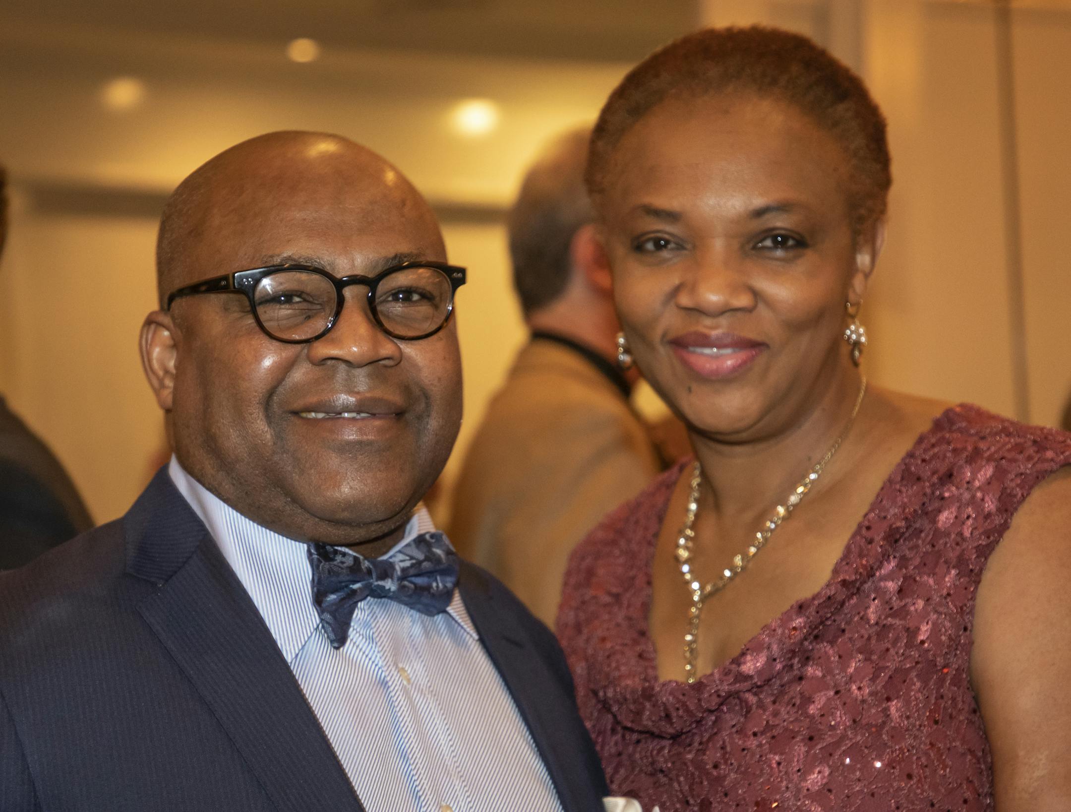 Austin & Uche Onwualu at the Home for Life Gala. [ Special to Star Tribune, photo by Matt Blewett, Matte B Photography, matt@mattebphoto.com, November 9, 2019, Ashley Judd, Home for Life Fall Gala, Metropolitan Ballroom, Minnesota, SAXO 1009874367 FACE111719