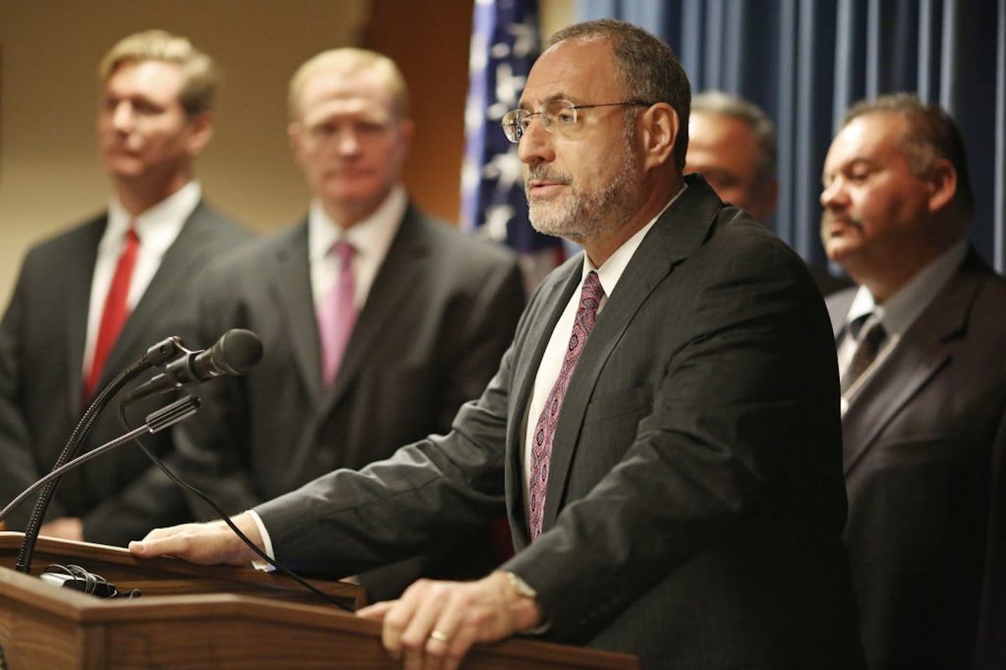 United States Attorney Andrew M. Luger announced the indictment of a multi-state heroin trafficking conspiracy Thursday in Minneapolis.