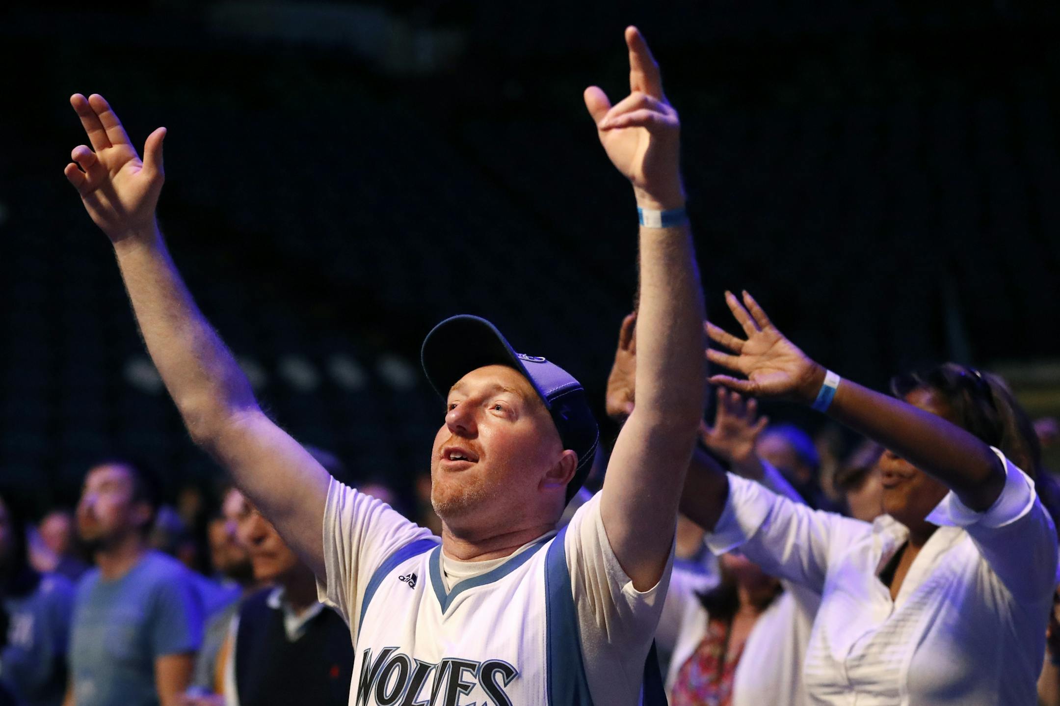 Fans celebrated after the Timberwolves selected Kris Dunn with fifth pick of the draft.
