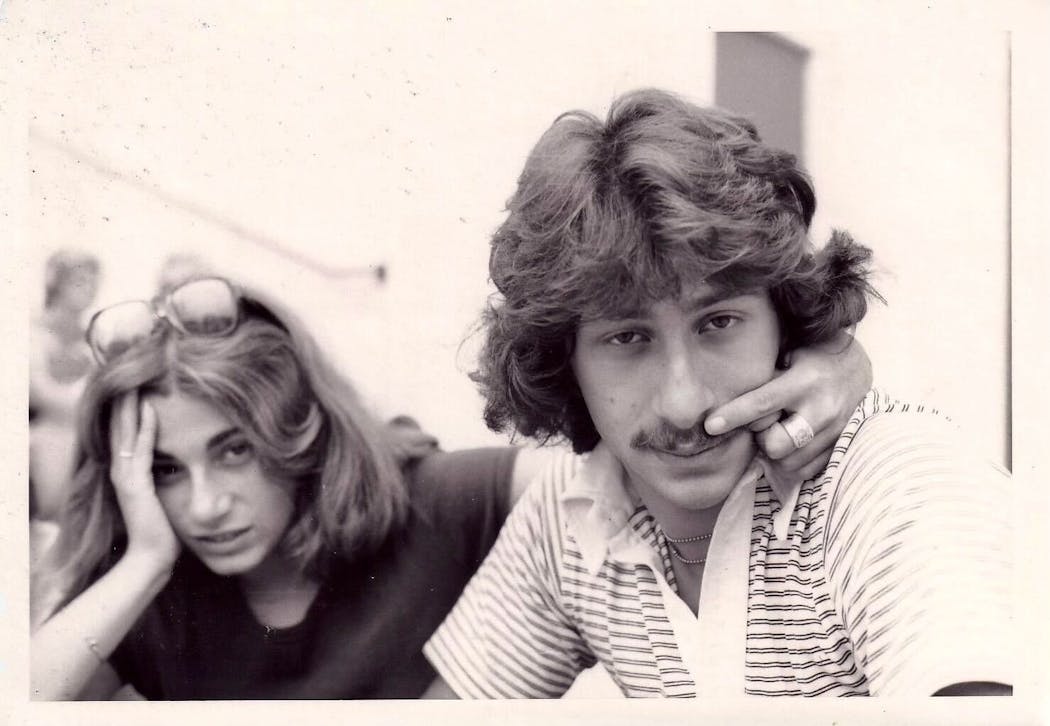 Carolyn and Stuart Bloom, photographed in 1977, a year after they met as teen camp counselors at Herzl Camp in Webster, Wis. 
