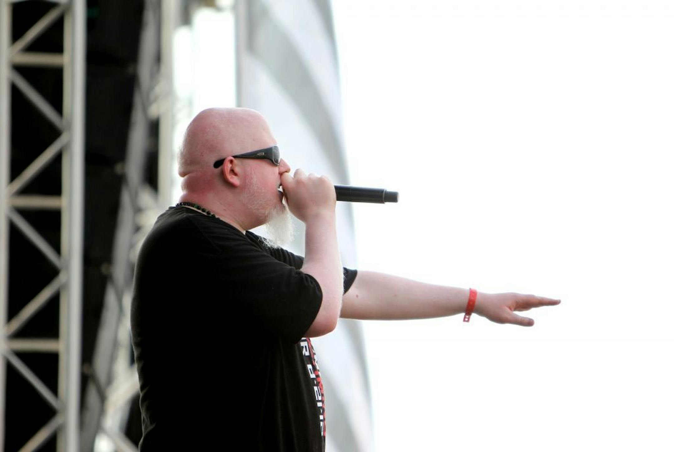 Brother Ali introduces Ghostface Killah and Raekwon at Soundset 2012 at Canterbury Park in Shakopee May 27, 2012.