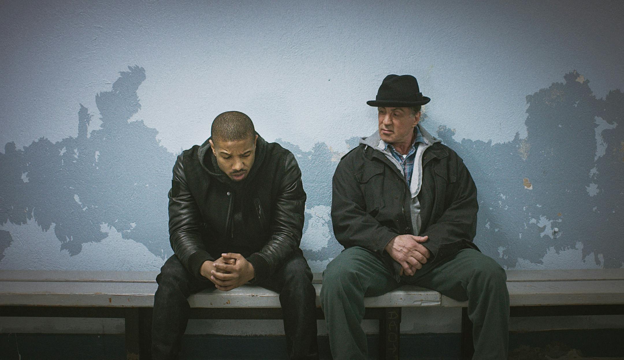 This photo provided by Warner Bros. Pictures shows Michael B. Jordan, left, as Adonis Johnson and Sylvester Stallone as Rocky Balboa in Metro-Goldwyn-Mayer Pictures', Warner Bros. Pictures' and New Line Cinema's drama "Creed," a Warner Bros. Pictures release. The movie opens in U.S. theaters on Nov. 25, 2015. (Warner Bros. Pictures via AP)