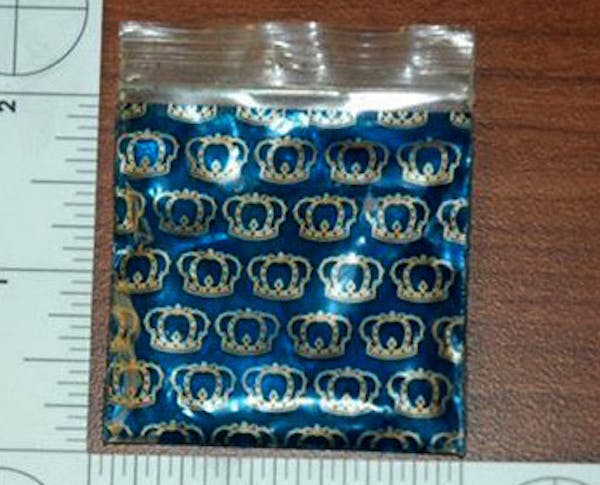 Police in Mankato are looking for this type of packaging, which contains a designer drug suspected in two deaths last week. provided by mankato police