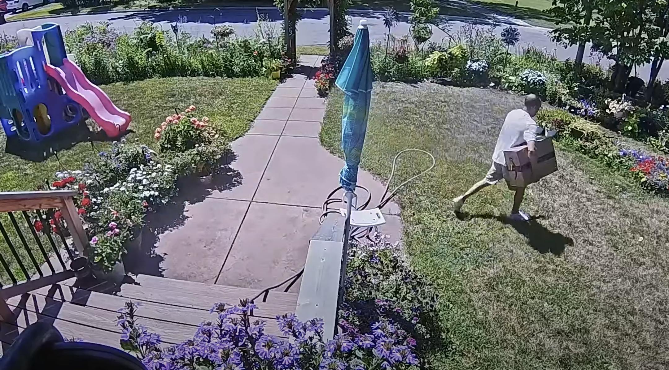 Bloomington Police released footage of a man allegedly stealing a package from a home.