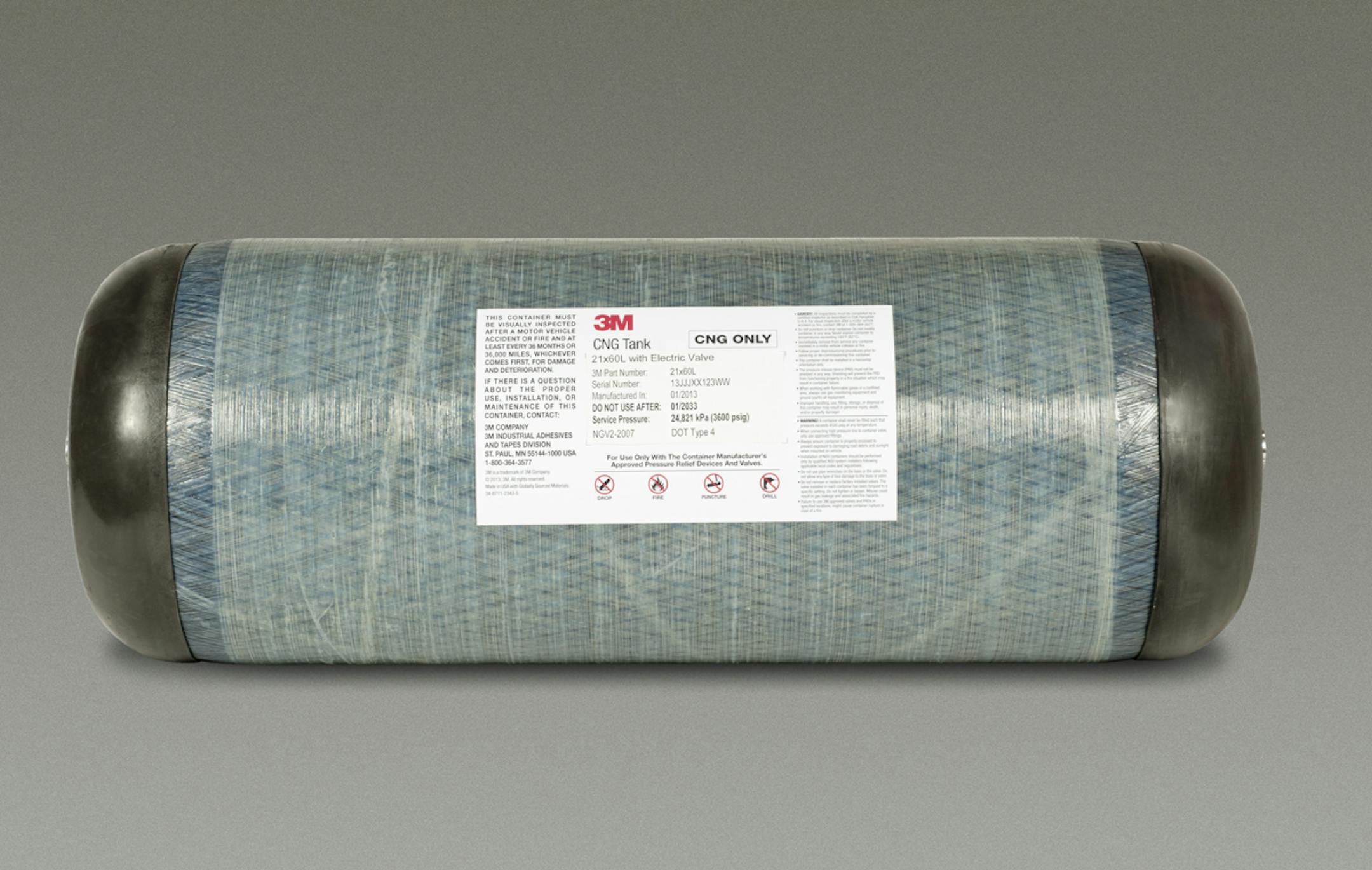 3M compressed natural gas tank (without the truck). credit: 3M Note: this is a 2.6meg file. dd