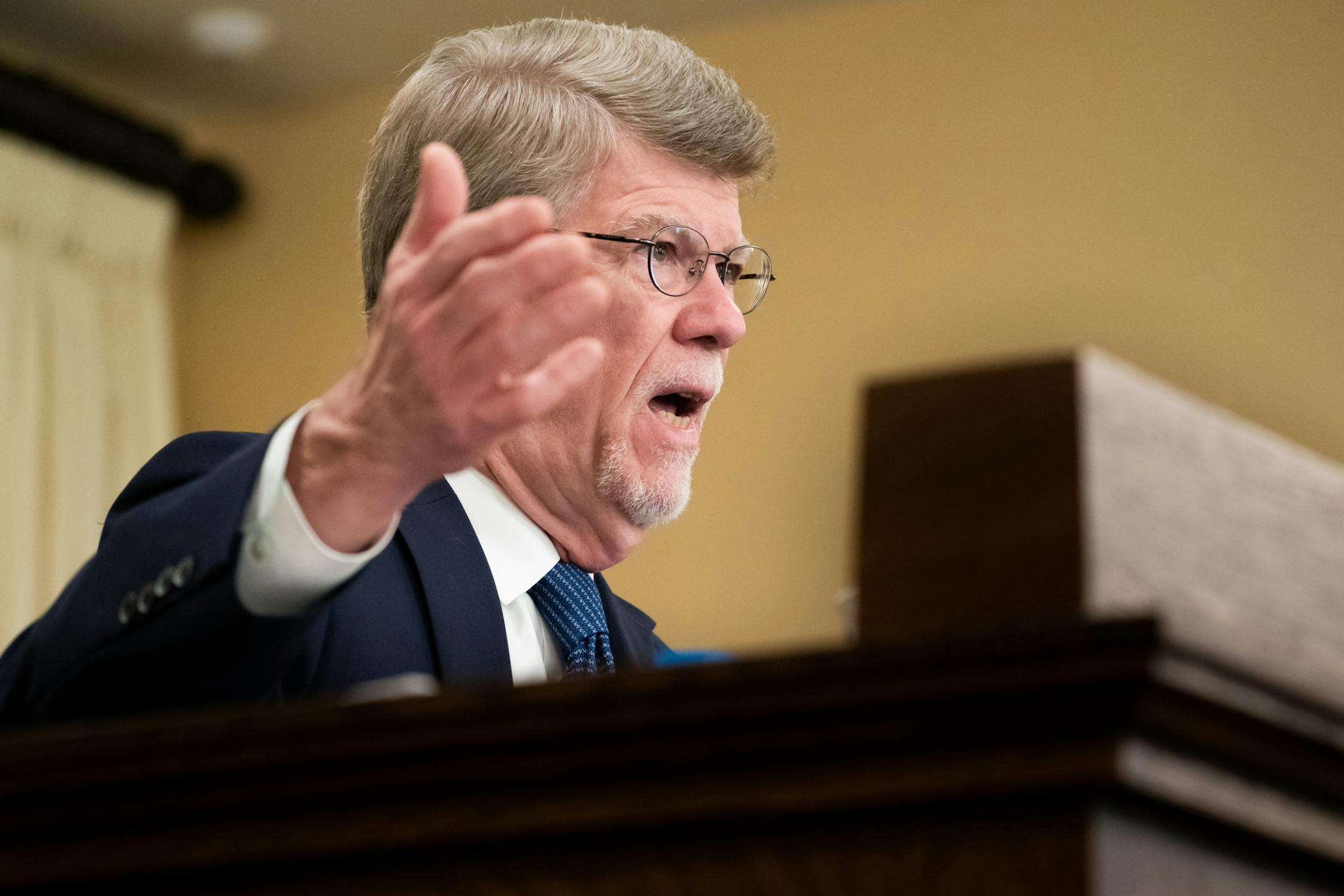 Legislative Auditor James Nobles spoke on the results of its investigation into Medicaid overpayments by the state Department of Human Services (DHS) to Indian bands for opioid addiction treatment.