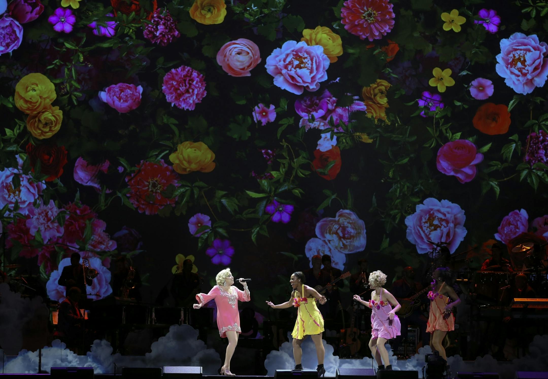 Bette Midler early in her set at Xcel Energy Center in St. Paul Sunday night.