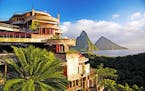 Jade Mountain in St. Lucia, where each suite has a view of the Piton Mountains.