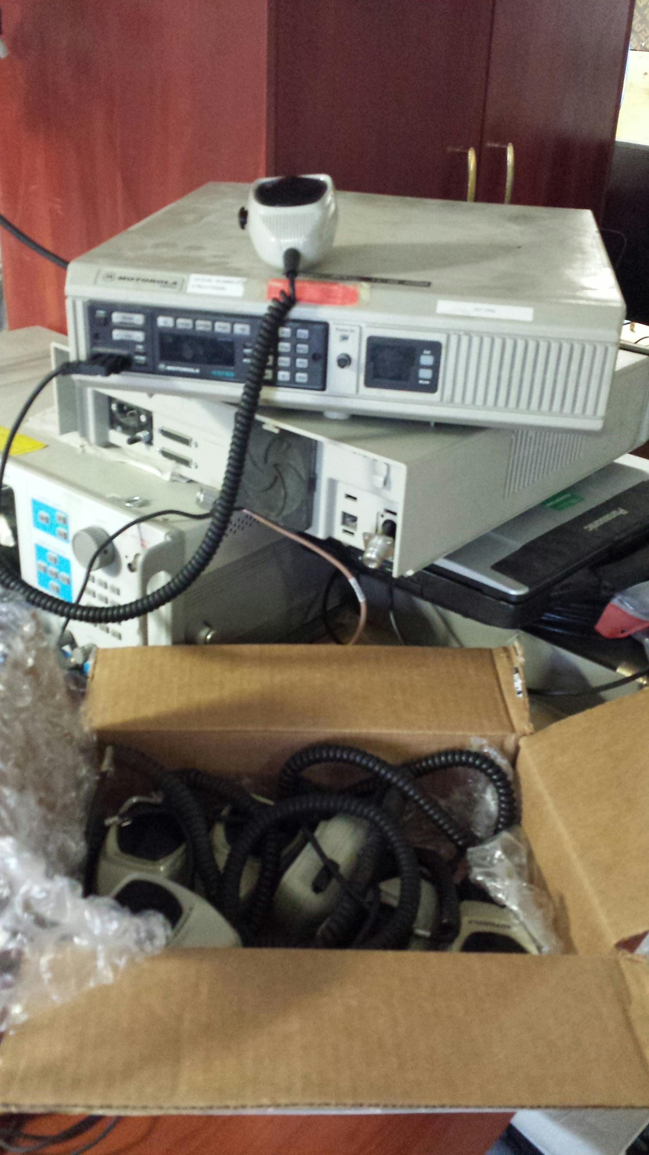 Photo courtesy of Scott Frazer: Hennepin County Sheriff's Office equipment donated to troops in Kuwait allows them to do more sophisticated communications.