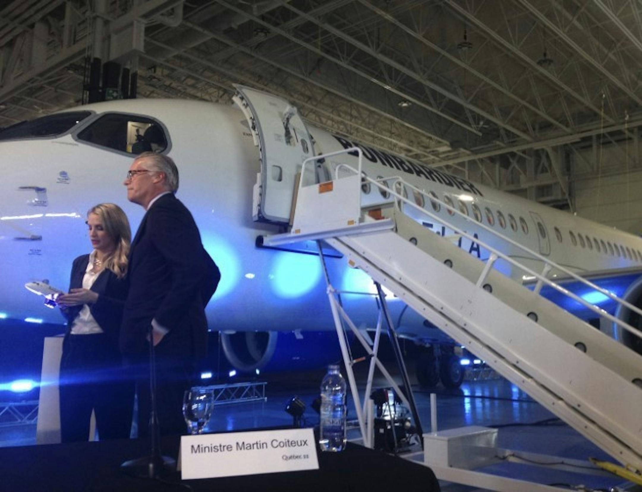 FILE PHOTO: Delta Air Lines' incoming CEO Ed Bastian stands in front of a Bombardier CS100 aircraft during a news conference at Mirabel airport in Montreal, Quebec, Canada April 28, 2016. REUTERS/Allison Lampert