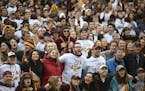 The Gophers student section cheered for the team before their game against Illinois. ] Aaron Lavinsky &#x2022; aaron.lavinsky@startribune.com The Goph