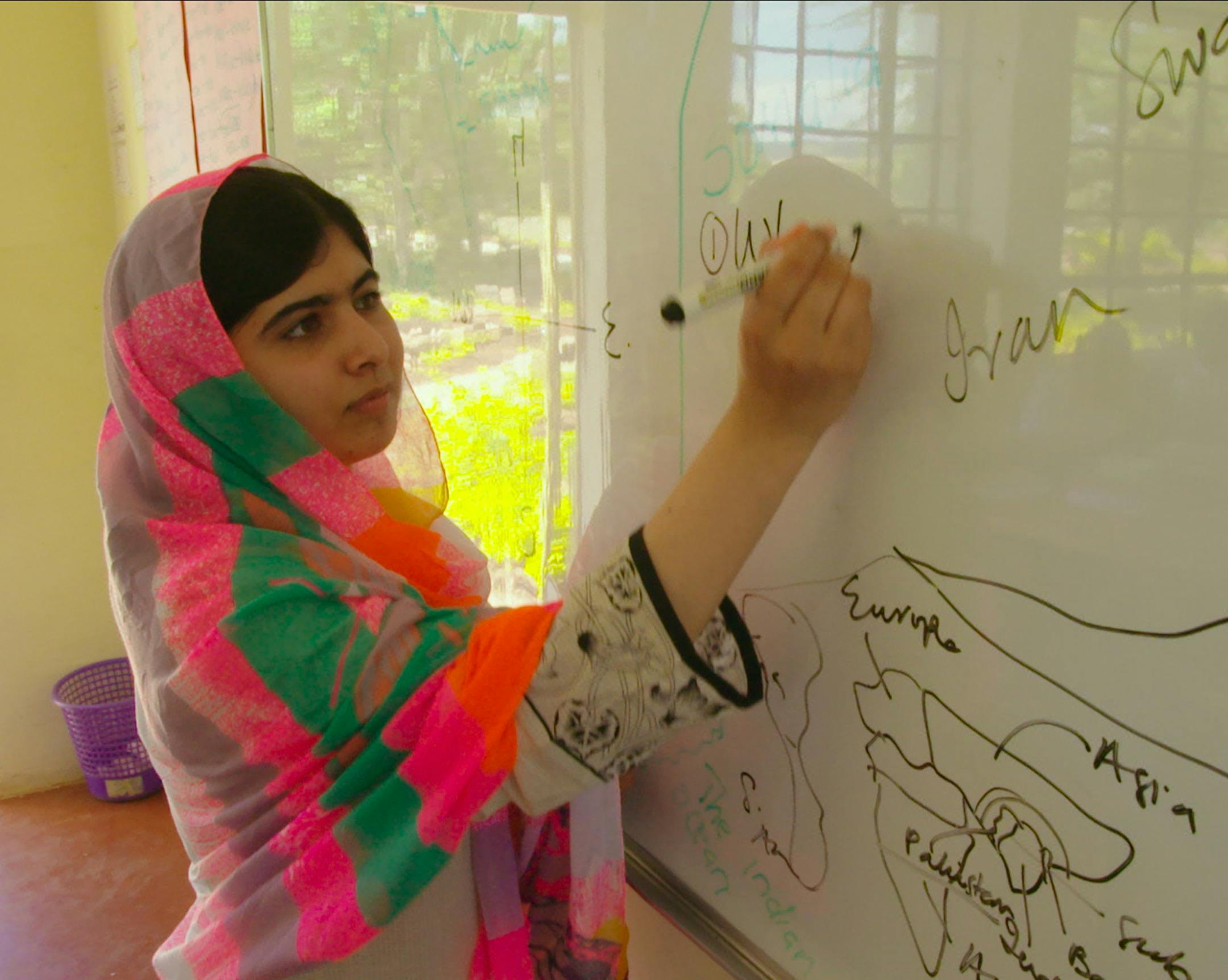 HE NAMED ME MALALA: Malala Yousafzai at the Kisaruni Girls School in Massai Mara, Kenya. May 26, 2014. Photo courtesy of Fox Searchlight Pictures.© 2015 20th Century Fox Film Corporation All Rights Reserved†