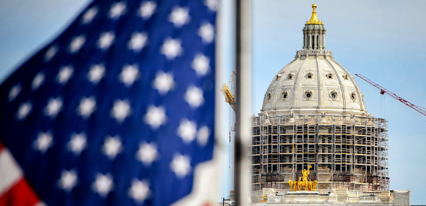 The Minnesota State Capitol is undergoing a major renovation and is now closed to the public. It is planned to reopen for the 2017 legislative season. ] GLEN STUBBE * gstubbe@startribune.com Monday, June 15, 2015 EDS, for use with any story on the Capitol building or State legislature. ORG XMIT: MIN1506151614540118 ORG XMIT: MIN1507171350070202