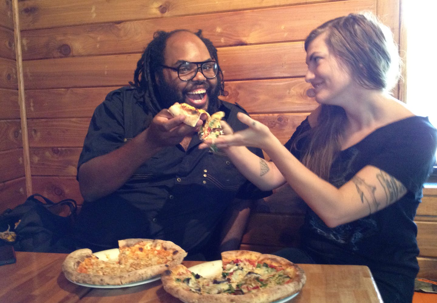 Michael Rietmulder / Special to the Star Tribune Pizza Camp organizers Chris Cloud (left) and Paige Guggemos (right) at Element Pizza in northeast Minneapolis