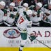 Wild left wing Marcus Foligno celebrates after scoring against the Ducks in the final seconds of regulation Friday night.