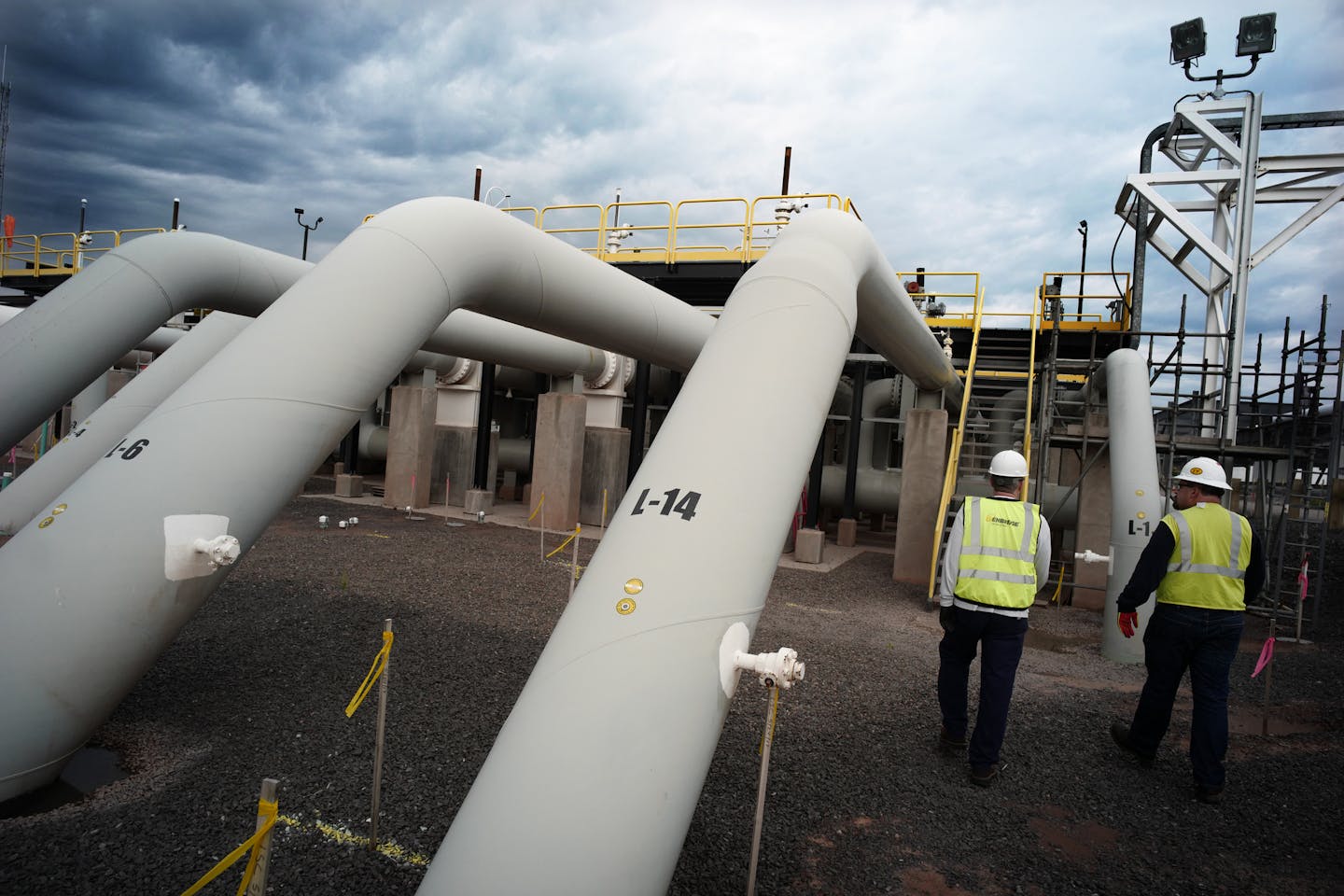 The different Enbridge pipelines from Canada and North Dakota converge at a terminal in Superior, Wis. Ones traversing northern Minnesota might need to be rerouted after the Red Lake Tribal Council voted to boot Enbridge from its land. (RICHARD TSONG-TAATARII/Star Tribune file photo)