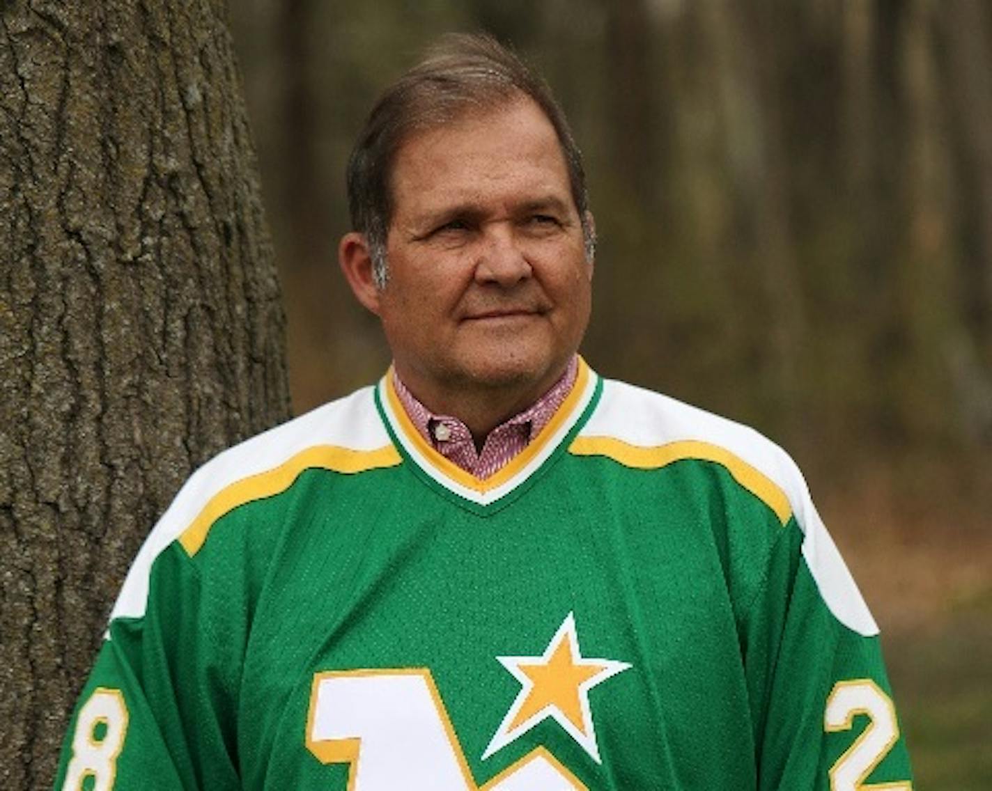 Reed Larson, shown in his old North Stars jersey at his home in White Bear Lake, is a former NHL player who is a plaintiff in a lawsuit that dates back to 2013, when a handful of former NHL players each sued the league over brain injuries and concussions.