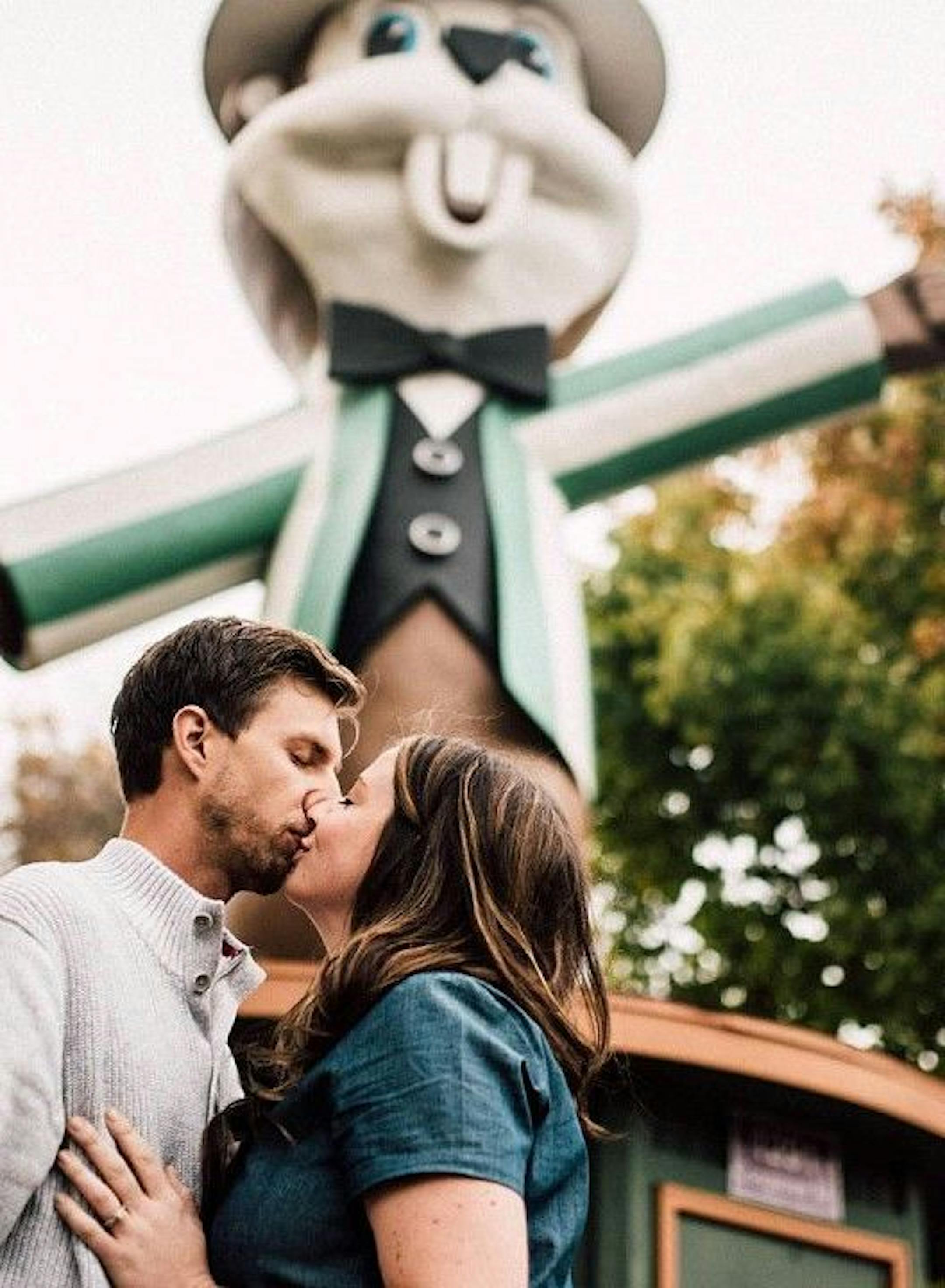 Jason Gohr and Norah McArdell met because they both work at the Minnesota State Fair. (Her family runs the Peters Wieners hot dog stand.) They got married on the fairgrounds in May.