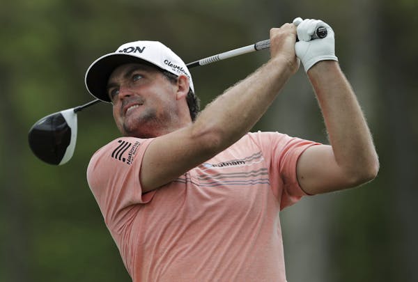 Keegan Bradley drives off the 10th tee during the final round of the PGA Championship golf tournament, Sunday, May 19, 2019, at Bethpage Black in Farm