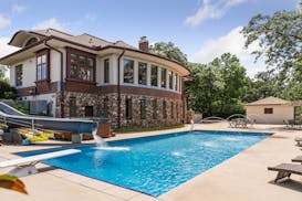 Large, beautiful home with pool in backyard.
