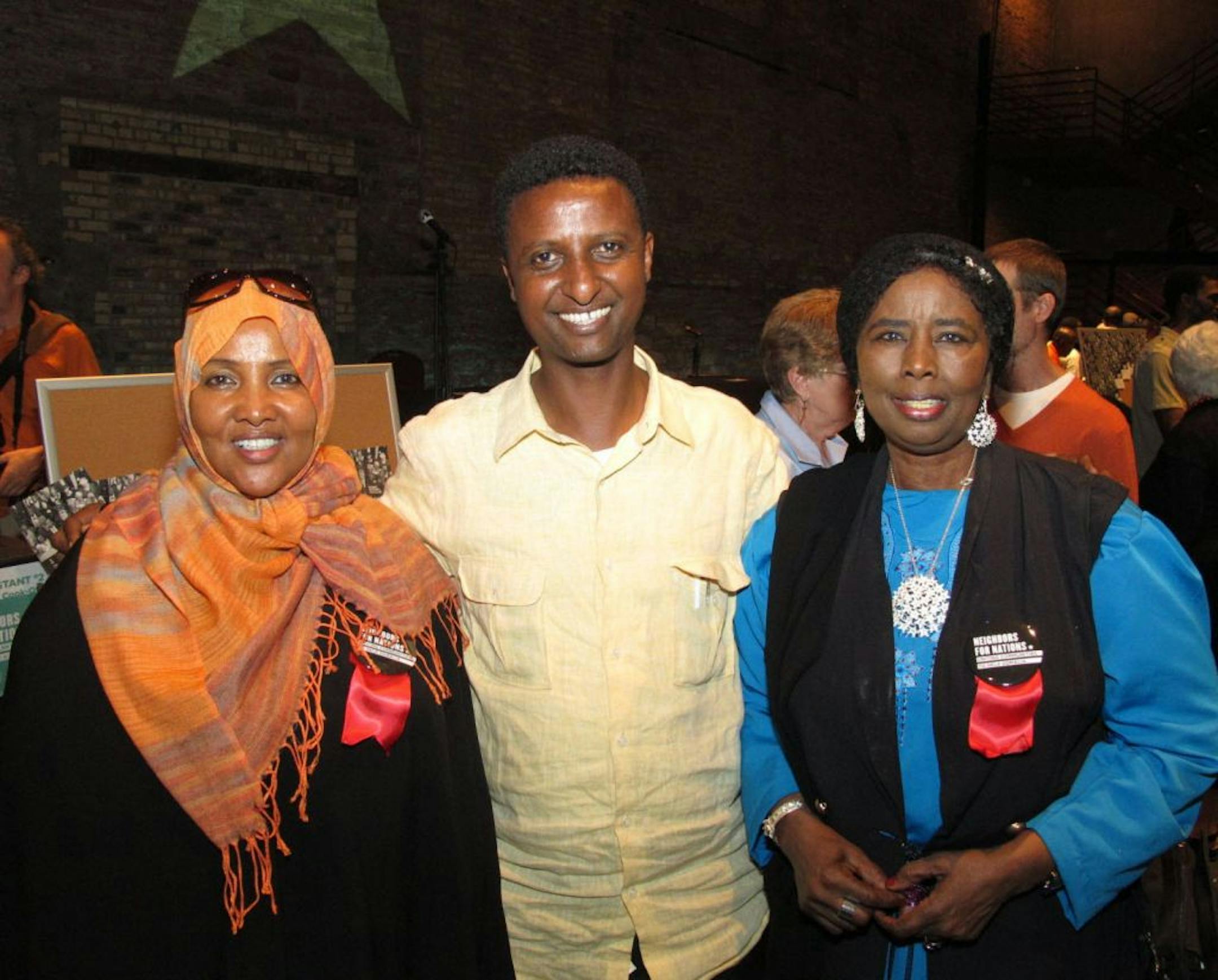 The American Refugee Committee�s Neighbors for Nations initiative hosted a Sambusa Cook-off with five local chefs cooking a Somali cuisine staple. Adar Kahin of WellShare International, Ali Isse and Hibo Nuura.
